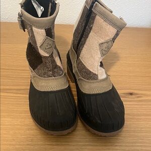 Kamik Tan and Black Winter Boots